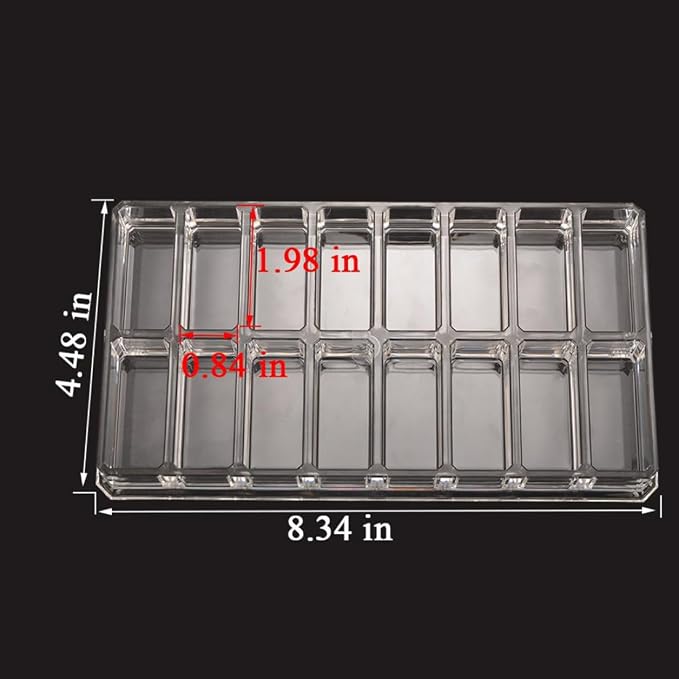 1PC Acrylic Eyeshadow Makeup Organizer 16 Space Cosmetic Storage Container - Image 3