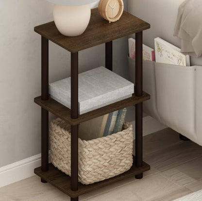FURINNO Turn-N-Tube 2 Space Shelf, Walnut/Brown - Image 2