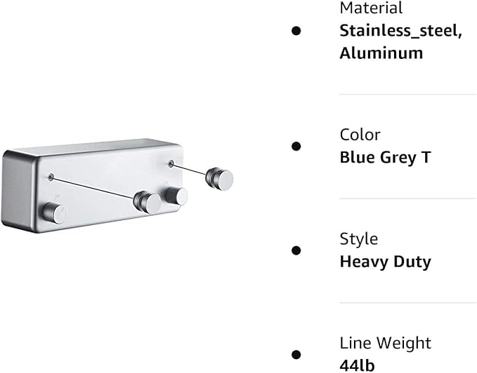 JOOM Retractable Clothesline Indoor Double Clothes Lines retracting | Heavy Duty - Image 8