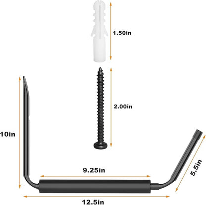 WALMANN Lightweight Kayak Storage Rack, Wall Mount Kayak Hooks - Image 3