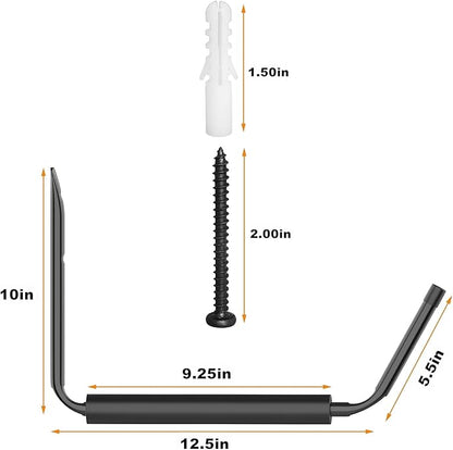 WALMANN Kayak Storage Rack, Wall Mount Kayak Hooks - Image 3