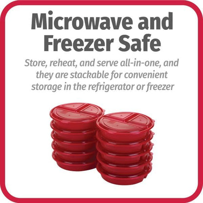 GoodCook Meal Prep Containers Set Microwave & Dishwasher-Safe Round Food - Image 4