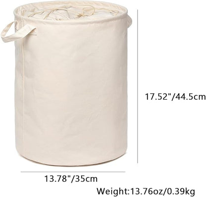 Foldable Storage Bins with Lids Cotton Canvas Rectangular Storage Box Ideal - Image 2
