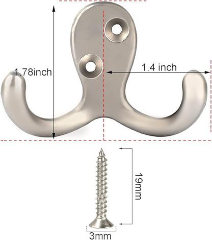 IBosins 20 Pack Heavy Duty Coat Hooks Wall Mounted - Image 2