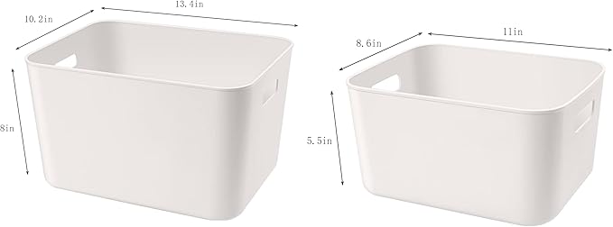Set Of 6 Plastic Storage Bins, Versatile Kitchen Pantry Organization and Storage - Image 7