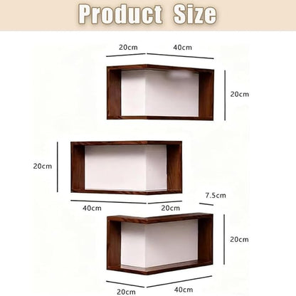Modern Corner Storage Shelf, Wall-Mounted Living Room Decor Rack, 3-Tier Shelf - Image 2