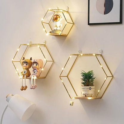 Liywall - Hexagon Floating Shelves Wall Decor by Liywall