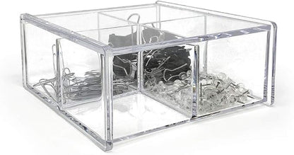 Isaac Jacobs 4-Compartment Square Clear Acrylic Organizer - Image 5