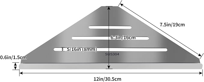 2 Pcs 304 Stainless Steel Corner Shelf - Image 3