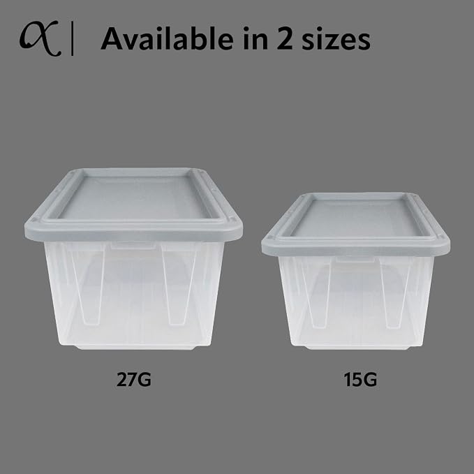 CX BLACK & YELLOW, 27-Gallon Heavy Duty Clear Storage Container & Snap-Tight Lid - Image 5