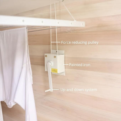 Ceiling Mounted Pulley Drying Rack – Aluminum Clothesline - Image 8