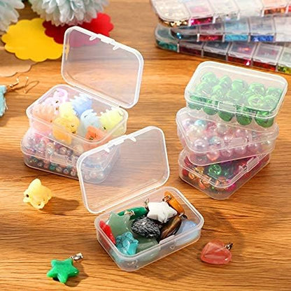 Jetec 6 Pieces Mini Plastic Clear Beads Storage Containers Box - Image 3