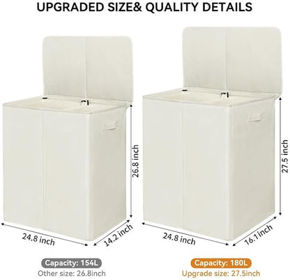 WOWLIVE 180L Double Laundry Hamper - Image 2