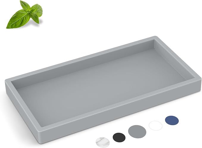 EG-SIPRO High-Grade Thickened Silicone Rectangle Bathroom Vanity Tray by EG-SIPRO