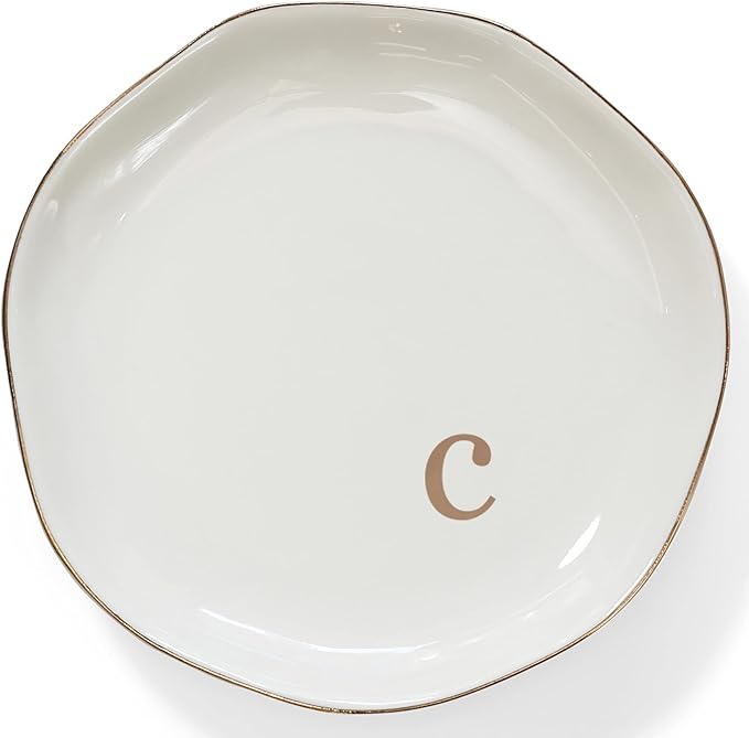 HOME SMILE Initials Ring Holder Jewery Tray by HOMESMILE