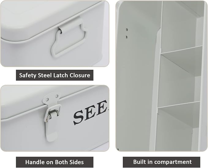 Seed Storage Box Metal Seed Container Seed Packet Storage Organizer, Seed - Image 2