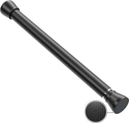 Black Tension rod 16 to 26 Inch Spring Curtain Rods No Drilling Small Rods by QINGYUN