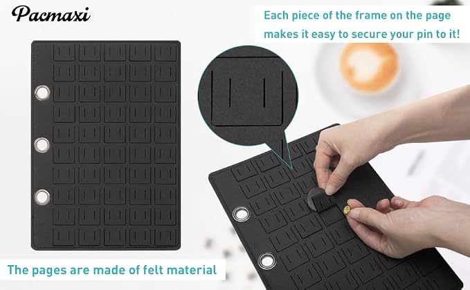Enamel Pin Display Pages Pin Carrying Case, Pins Collection Storage Organizer - Image 5
