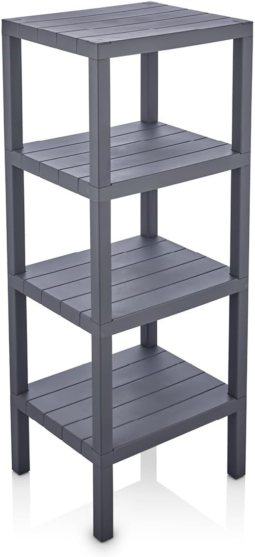 Honey-Can-Do 4-Tier Plastic Storage Shelf, Freestanding, closet or office - Image 3