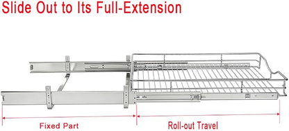 DINDON Pull Out Cabinet Organizer, Heavy-Duty Metal Sliding Drawer Shelf - Image 8