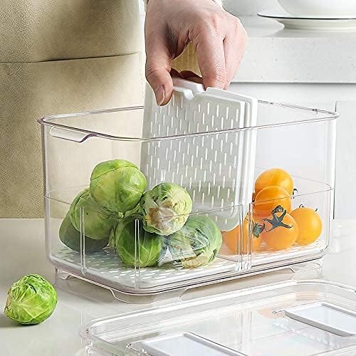 SANNO Vegetable Fruit Containers Fridge Food Storage Produce Saver Container - Image 6