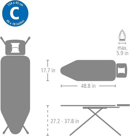 Brabantia - Ironing Board C - Flexible Steam Iron Rest - Adjustable in Height - - Image 7