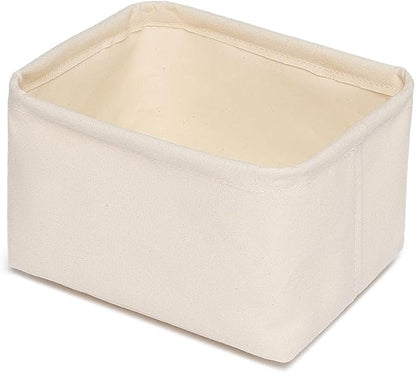 Foldable Storage Bins with Lids Cotton Canvas Rectangular Storage Box Ideal by YONBEN