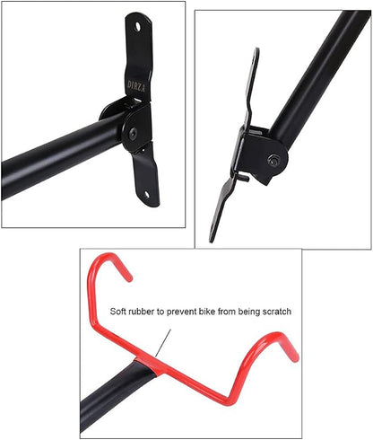 Dirza Bike Wall Mount Bike Hanger 2 Pack Foldable Bicycle Storage Horizontal - Image 3