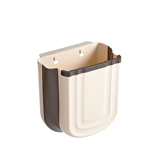 Kitchen Hanging Trash Can, 2.4 Gallon / 9L Collapsible Waste Bin, Small Kitchen - Image 6