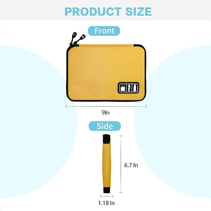 Lcsmaokin Electronics Travel Organizer, Portable Waterproof Electronic Travel - Image 3