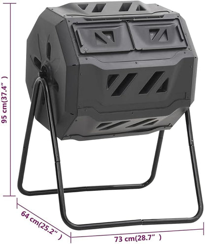 vidaXL Garden Compost Bin Home Garden Lawn Composting Rubbish Waste Box Trash - Image 2