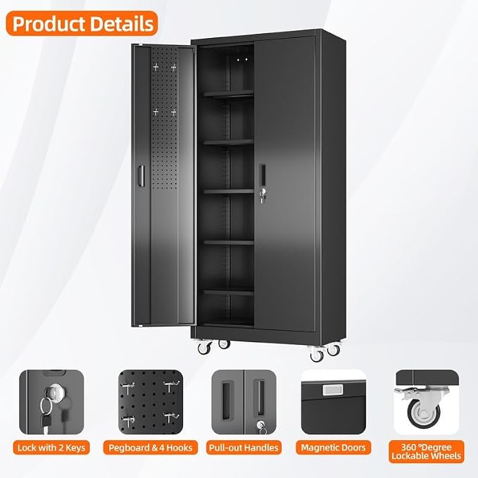 Aobabo Metal Storage Cabinet - Image 6