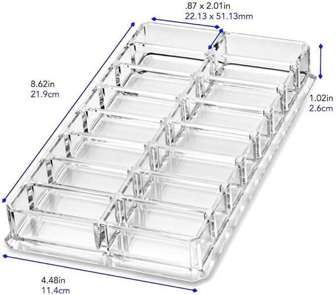 1PC Acrylic Eyeshadow Makeup Organizer 16 Space Cosmetic Storage Container - Image 3