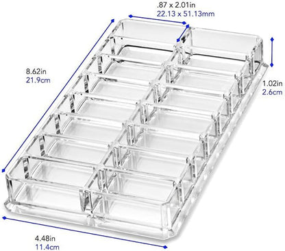 1PC Acrylic Eyeshadow Makeup Organizer 16 Space Cosmetic Storage Container - Image 3