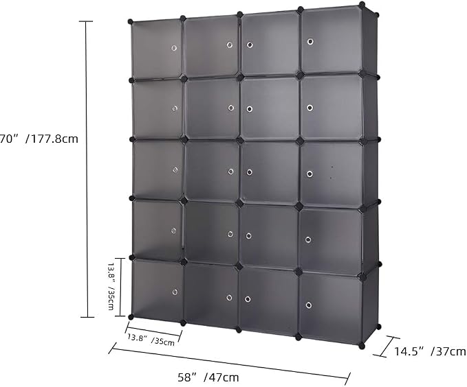 VINGLI Cube Storage Organizer, Plastic Closet Cabinet, DIY Plastic Modular Book - Image 3