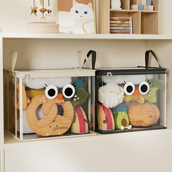 Book Storage Bag, Zippered PVC Plastic Toy Storage Bag, Books And - Image 7