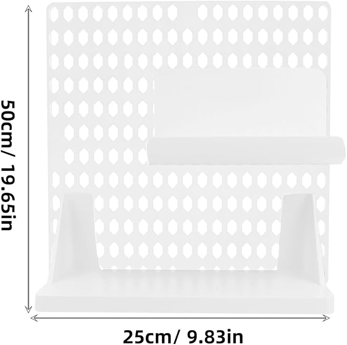 Punch Pegboard Shelf Display Wall Organizer Kit Plastic Lightweight Wall - Image 2