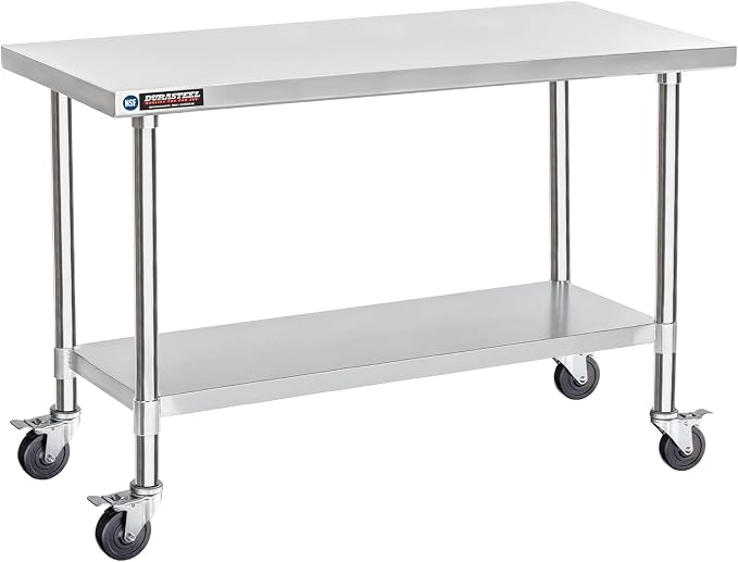 DuraSteel 30x60 NSF Stainless Steel Cart Work Table by DuraSteel