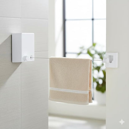 Dryline Retractable Clothesline, Indoor Outdoor Wall Mounted Drying Rack by AquatiQ