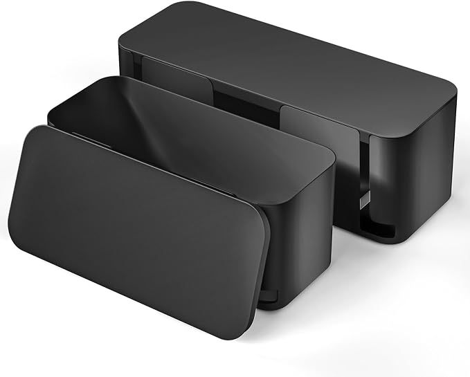 YECAYE 2 Pack Cable Management Box, Pet Friendly Cable Box Organizer by Yecaye
