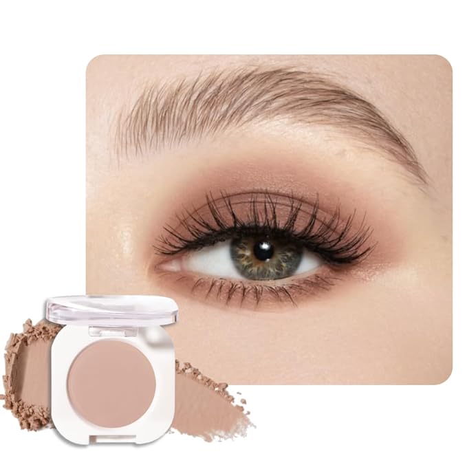 Light Brown Single Matte Eyeshadow Makeup, Neutral Powde Eye Shadow by HHLTOH