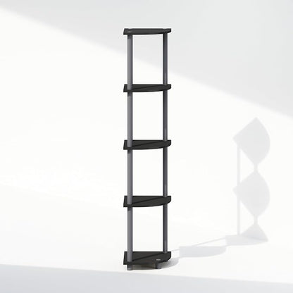Furinno Turn-N-Tube Storage Shelves, 5-Tier Book Shelf, Corner Shelf, Toolless - Image 5