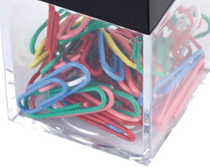 Premium Clear Paper Clip Dispenser Pushpin Storage - Image 4
