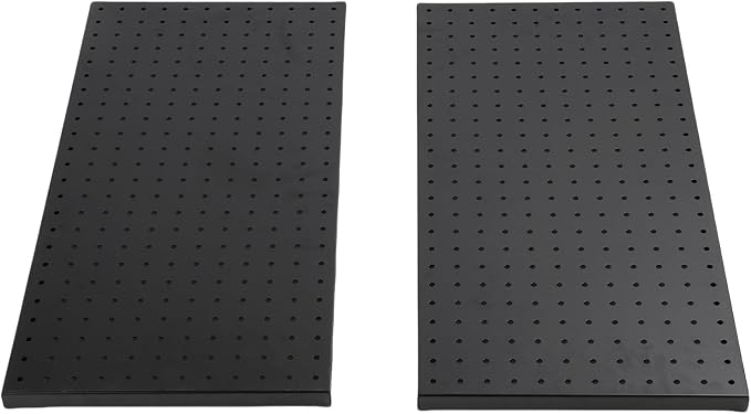 Fafeicy 2Pcs Black Pegboard Metal Wall Panel 24x12 Inches Heavy Duty Organizer - Image 6