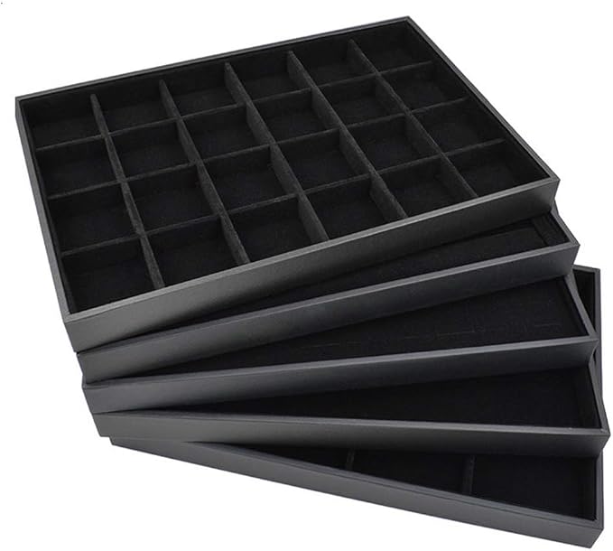 Stratalife 24 Grid Jewelry Organizer Tray, Stackable Drawer Earring Organizer - Image 4