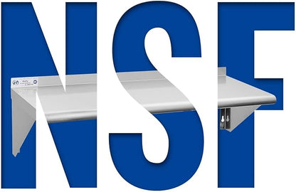 Hally Stainless Steel Shelf 14 x 24 Inches 250 lb Commercial Wall Mount - Image 4