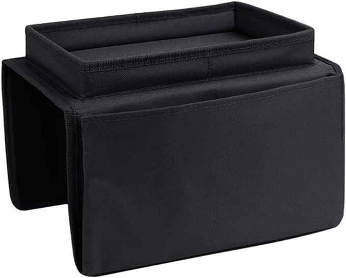 Sofa Armrest Organizer with Cup Holder Tray Chair Arm TV Remote Holder - Image 4