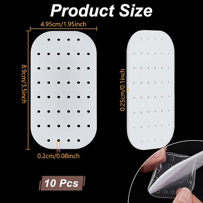 10 Pcs Acrylic Earing Display Cards, 44 Holes White Acrylic Ear Stud Jewelry - Image 2