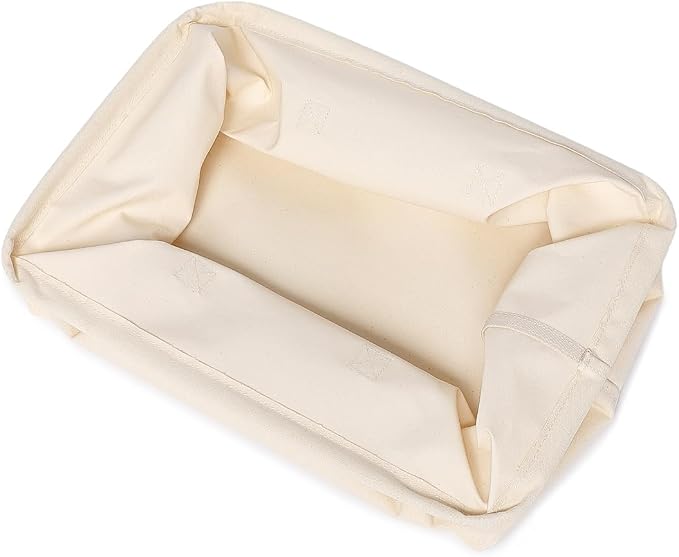 Foldable Storage Bins with Lids Cotton Canvas Rectangular Storage Box Ideal - Image 8