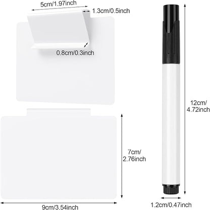 Utron 12pcs White Basket Labels, 3.5x2.7 Clip On PVC Labels - Image 2